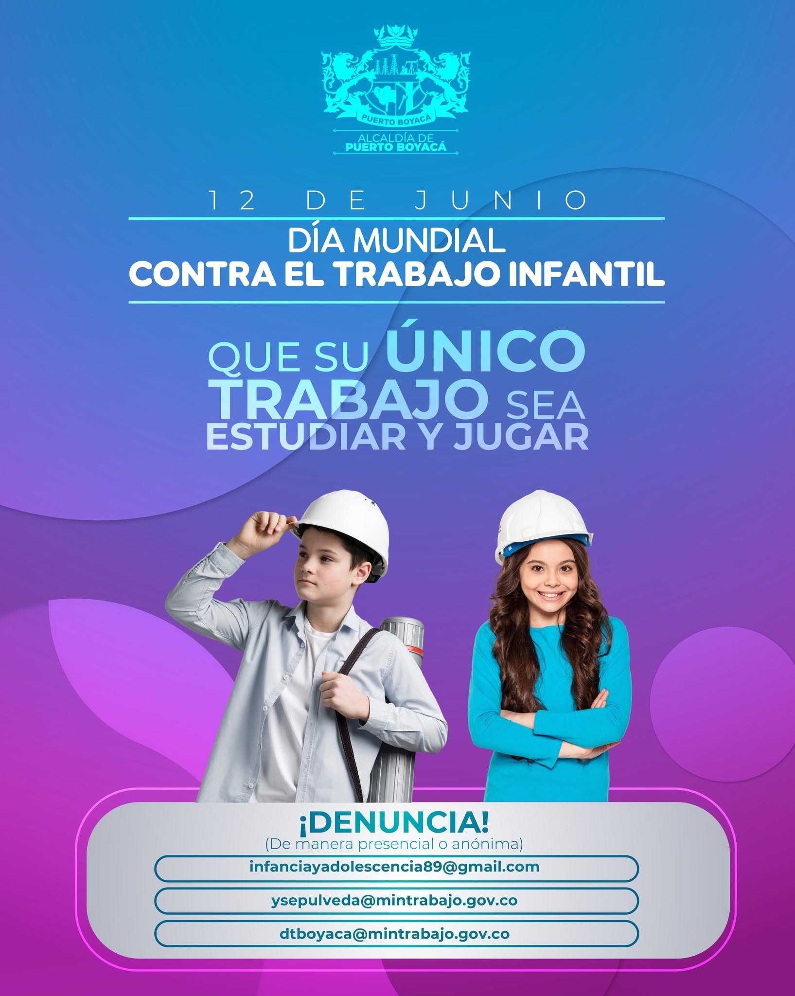 12 DE JUNIO DÍA MUNDIAL CONTRA EL TRABAJO INFANTIL