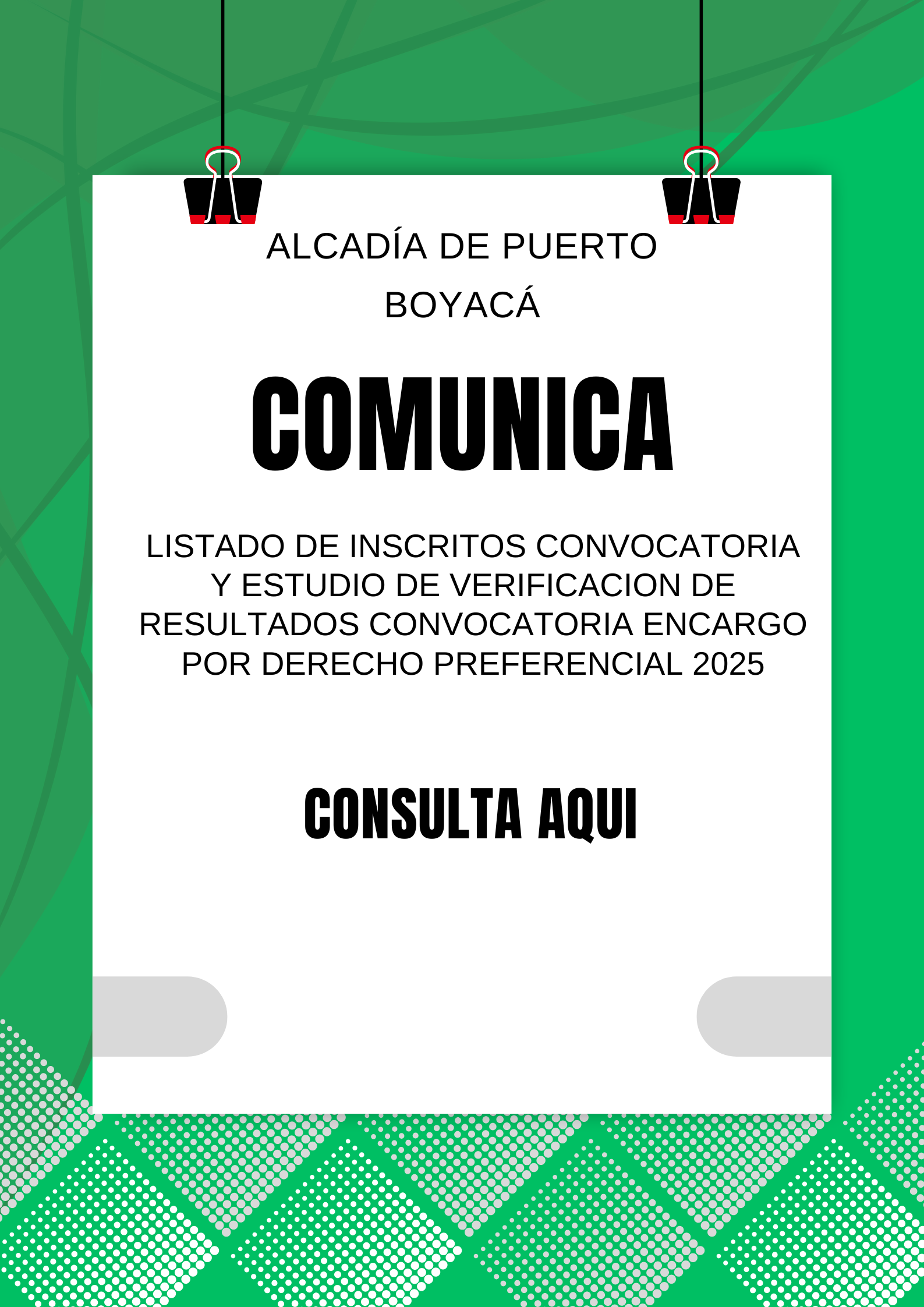 Publicación de Inscritos y Resultados de Verificación – Encargo por Derecho Preferencial 2025