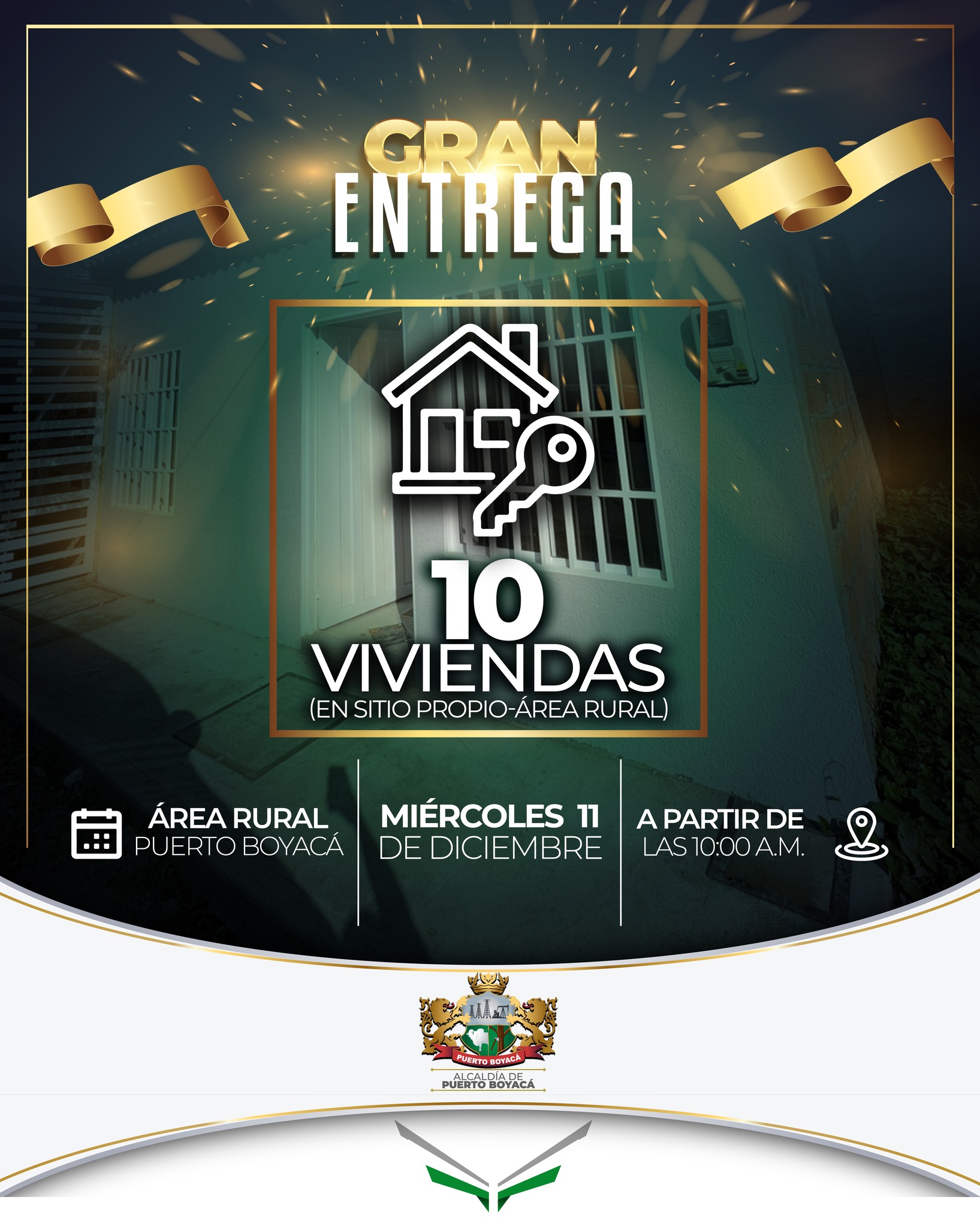 GRAN ENTREGA -10 VIVIENDAS EN SITIO-ÁREA RURAL PROPIO